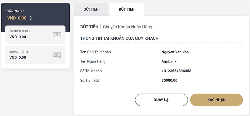 Cách rút tiền từ tài khoản M88