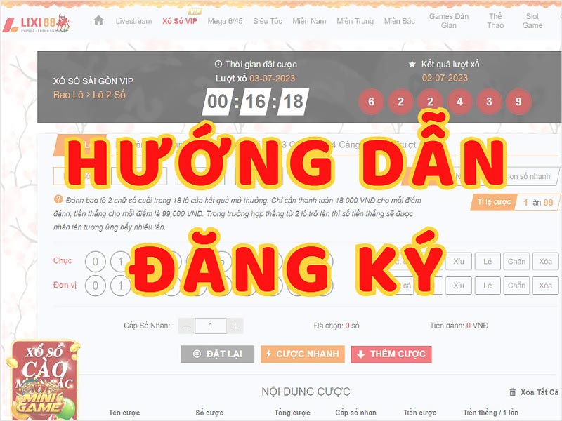 Hướng dẫn đăng ký lixi88