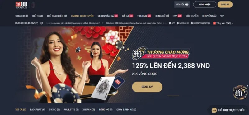 Khuyến mãi casino M88 cực hấp dẫn