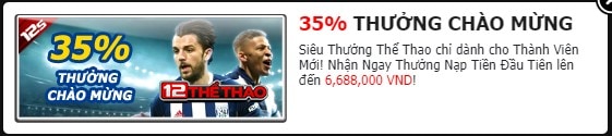 Ưu đãi thể thao nhà cái 12Bet