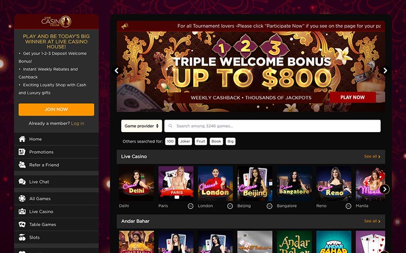 Chơi cá cược tại nhà cái Live Casino House bị bắt không?