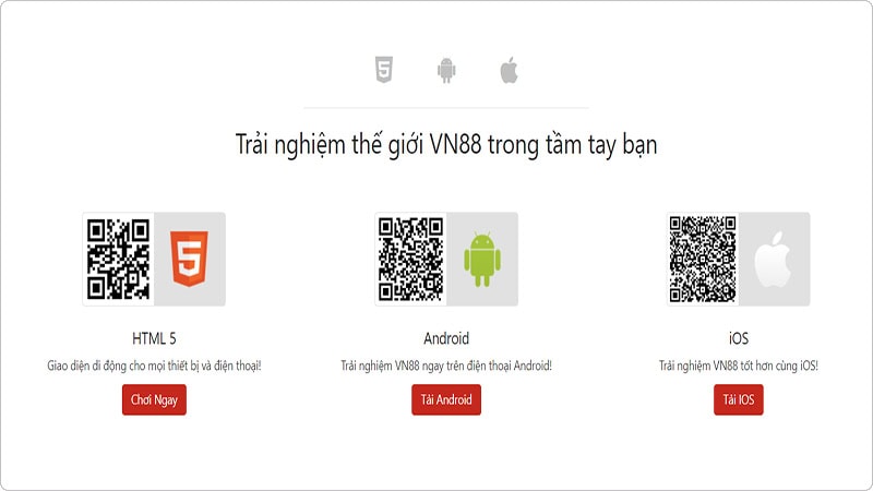 Tải app VN88 bằng quét mã QR