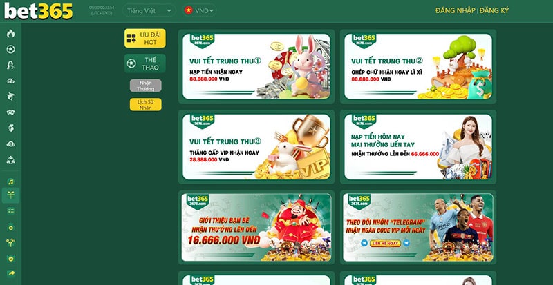 Khuyến mãi Bet365 hấp dẫn người chơi