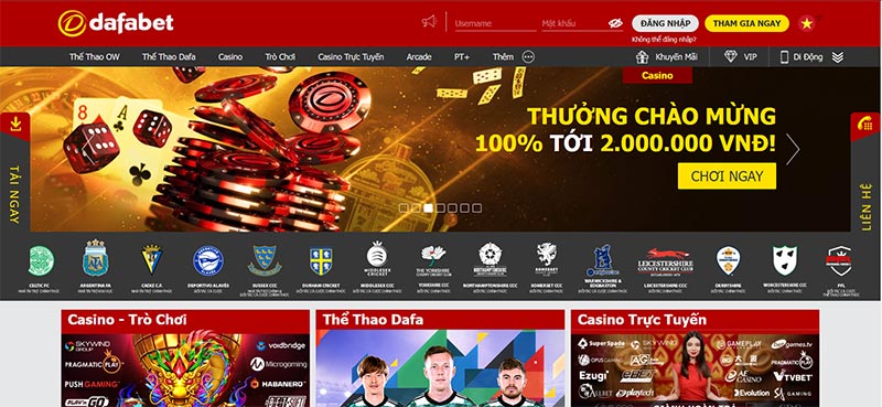 Khuyến mãi Dafabet Casino cực hấp dẫn