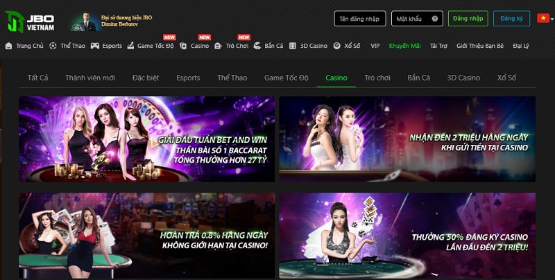 Khuyến mãi JBO thưởng nóng cho các sòng bài casino 