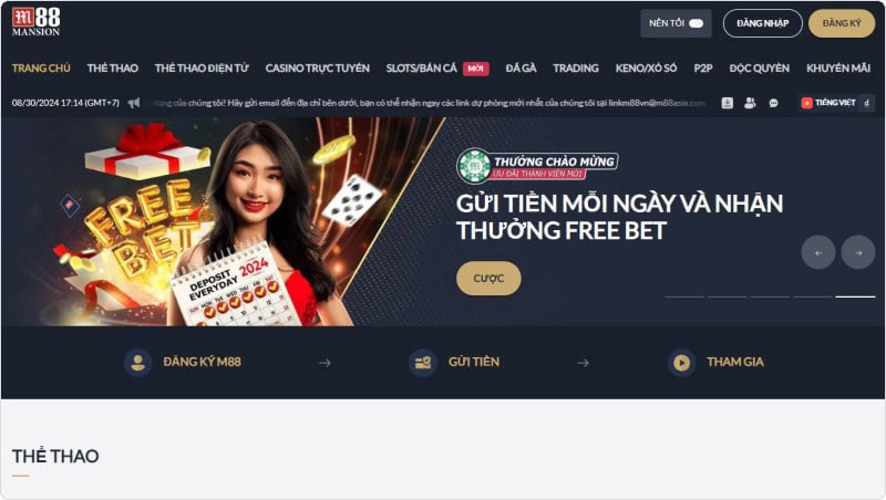 Website M88 nổi tiếng về sự uy tín và minh bạch